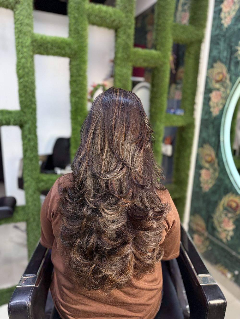 Balayage hair color result